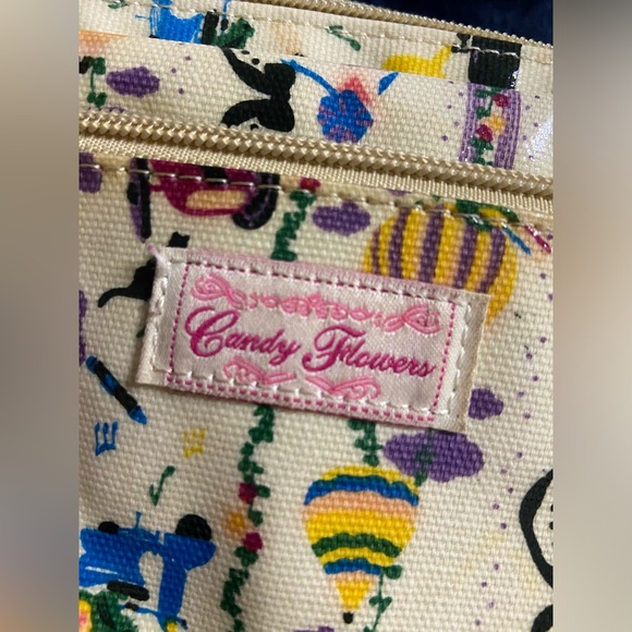 CANDY FLOWERS Novelty Print PVC Convertible Handbag - Picture 2 of 9